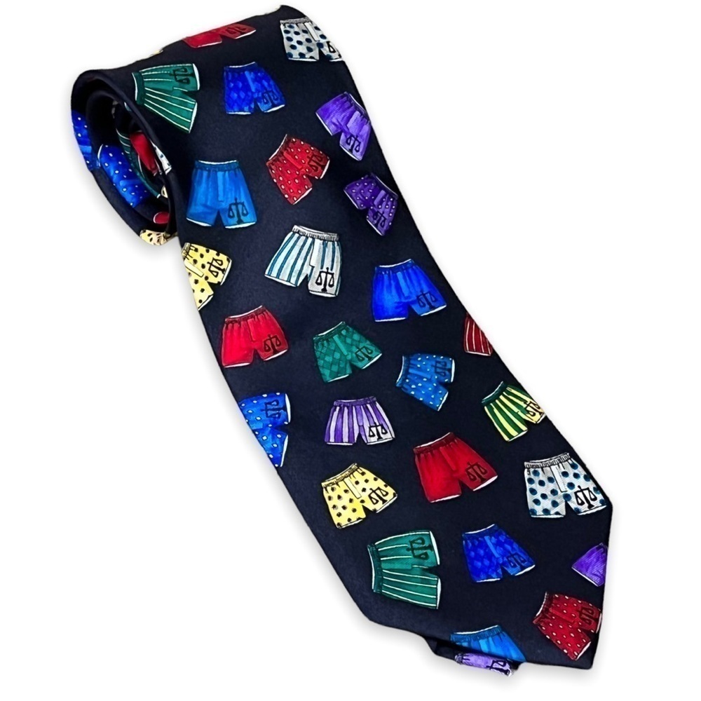 Alynn Neckwear Legal Briefs 100% silk Tie Boxer Short Print Scales of Justice